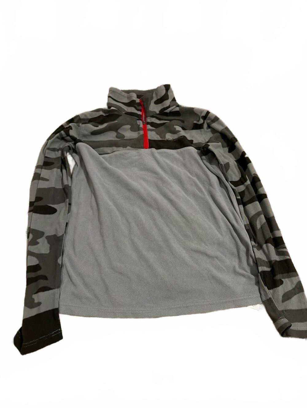 Columbia Boys Large Gray Camouflage Half-Zip Pullover
